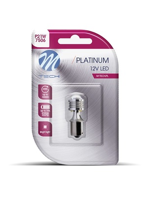 P21W 12/24V Ba15s 3W 120lm 4xHP LED OSRAM OPTO ΠΟΡΤΟΚΑΛΙ BLISTER  M-TECH 1 ΤΕΜ.