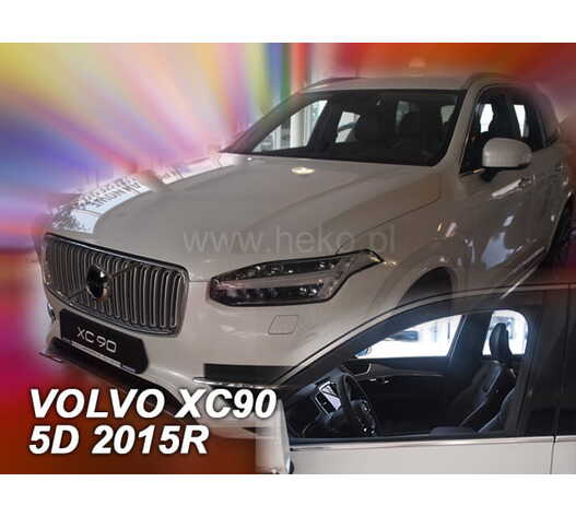 ΑΝΕΜΟΘΡΑΥΣΤΕΣ ΓΙΑ VOLVO XC90 5D 2015+  ΖΕΥΓΑΡΙ ΑΥΤΟΚΙΝΗΤΟΥ ΑΠΟ ΕΥΚΑΜΠΤΟ ΦΙΜΕ ΠΛΑΣΤΙΚΟ HEKO - 2 ΤΕΜ.