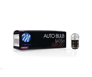 ΛΑΜΠΑΚΙΑ R10W Ba15d 24V 10W (ΦΟΥΝΤΟΥΚΙ) STANDARD ΑΛΟΓΟΝΟΥ M-TECH - 10 τεμ.