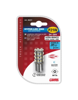 P21W 24/28V BA15s HYPER-LED 39