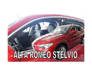 ΑΝΕΜΟΘΡΑΥΣΤΕΣ ΓΙΑ ALFA ROMEO STELVIO 5D 2017+ ΣΕΤ ΑΥΤΟΚΙΝΗΤΟΥ ΑΠΟ ΕΥΚΑΜΠΤΟ ΦΙΜΕ ΠΛΑΣΤΙΚΟ HEKO - 4 ΤΕΜ.