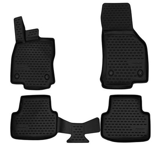 ΠΑΤΑΚΙΑ ΣΕ ΣΚΑΦΗ TPE ΛΑΣΤΙΧΟ ΓΙΑ AUDI A3 8V HTB 2012-2016 / 2016-2020  ΣΕ ΜΑΥΡΟ ΧΡΩΜΑ NOVLINE - 4 ΤΕΜ.