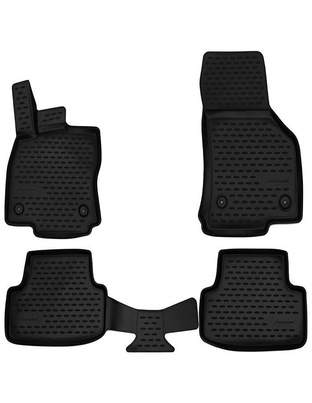 ΠΑΤΑΚΙΑ ΣΕ ΣΚΑΦΗ TPE ΛΑΣΤΙΧΟ ΓΙΑ AUDI A3 8V HTB 2012-2016 / 2016-2020  ΣΕ ΜΑΥΡΟ ΧΡΩΜΑ NOVLINE - 4 ΤΕΜ.