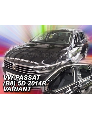 ΑΝΕΜΟΘΡΑΥΣΤΕΣ ΓΙΑ VW PASSAT 5D COMBI/VARIANT/SW 2014+ ΑΝΕΜΟΘΡΑΥΣΤΕΣ ΣΕΤ ΑΥΤΟΚΙΝΗΤΟΥ ΑΠΟ ΕΥΚΑΜΠΤΟ ΦΙΜΕ ΠΛΑΣΤΙΚΟ HEKO - 4 ΤΕΜ.
