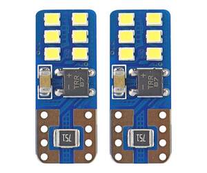 Amio – Λαμπάκια LED T10 W5W 12/24V 2W 5600K 12xSMD 2016 CANBUS Καρφωτά για Ισχυρό Λευκό Φωτισμό χωρίς Σφάλματα – Σετ 2 Τεμ. (01638/AM)
