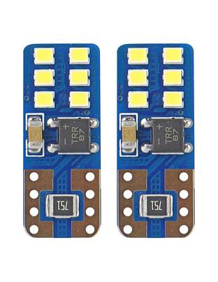 Amio – Λαμπάκια LED T10 W5W 12/24V 2W 5600K 12xSMD 2016 CANBUS Καρφωτά για Ισχυρό Λευκό Φωτισμό χωρίς Σφάλματα – Σετ 2 Τεμ. (01638/AM)