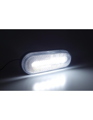 Amio - ΦΩΣ ΟΓΚΟΥ ΦΟΡΤΗΓΟΥ LED ΛΕΥΚΟ ΟΒΑΛ 10-30V 124x49x22mm ΑΔΙΑΒΡΟΧΟ OM-01-W 1ΤΕΜ. (02375/AM)