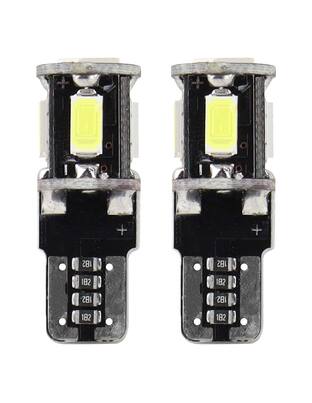 Amio – Λαμπάκια LED T10 W5W 12V 2W 5600K 5xSMD 5730 CANBUS Καρφωτά για Ισχυρό Λευκό Φωτισμό χωρίς Σφάλματα – Σετ 2 Τεμ. (01628/AM)