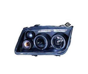 Φανάρια Μπροστινά Angel Eyes VW BORA 09.98+  Μαύρα