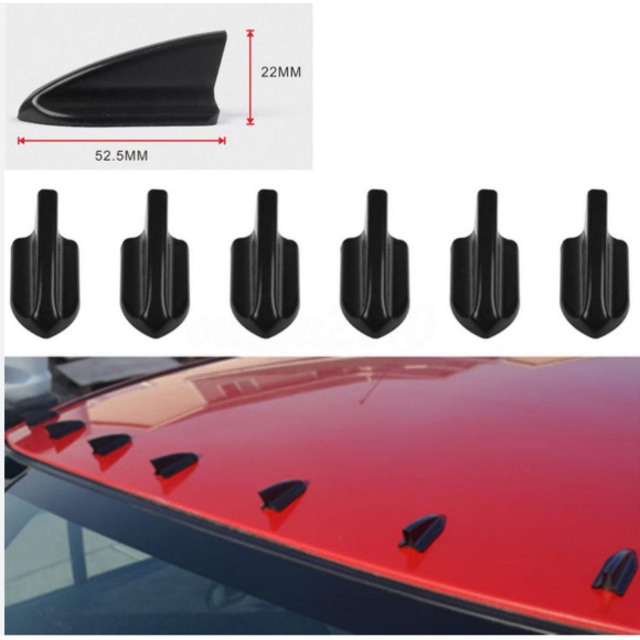 Roof shark evo style 10 τεμάχια μαύρο γυαλιστερό universal