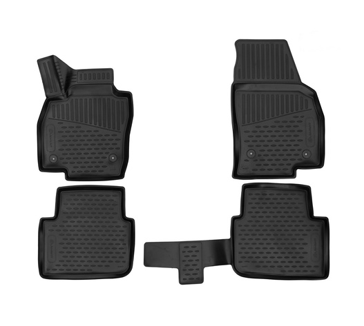 Novline - Πατάκια Σε Σκάφη Tpe Λάστιχο Για Skoda Kamiq (Nw) 12/2019 > 02/2024 5πορτο / SUV Σε Μαύρο Χρώμα - 4 τεμ. (ELEMENT3D02537210K/NV)