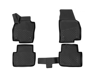 Novline - Πατάκια Σε Σκάφη Tpe Λάστιχο Για Skoda Kamiq (Nw) 12/2019 > 02/2024 5πορτο / SUV Σε Μαύρο Χρώμα - 4 τεμ. (ELEMENT3D02537210K/NV)