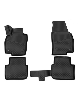 Novline - Πατάκια Σε Σκάφη Tpe Λάστιχο Για Skoda Kamiq (Nw) 12/2019 > 02/2024 5πορτο / SUV Σε Μαύρο Χρώμα - 4 τεμ. (ELEMENT3D02537210K/NV)