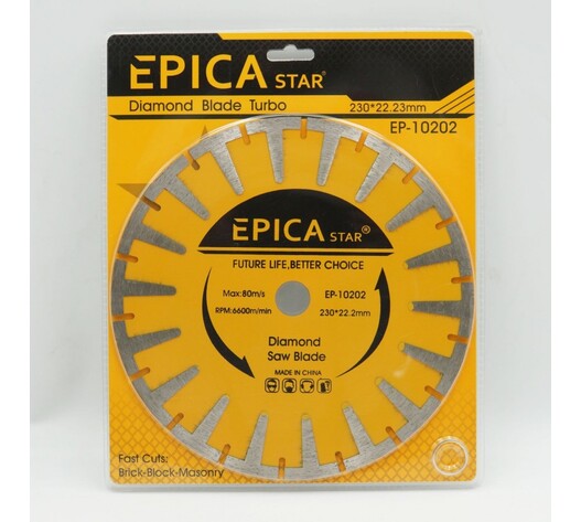 ΔΙΑΜΑΝΤΟΔΙΣΚΟΣ ΚΟΠΗΣ TURBO 230*22.2mm EPICA STAR TO-EP-10202