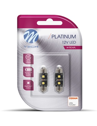 C5W SV8.5 CANBUS 12V 3,2W 420lm 41mm 2xHP LED OSRAM OPTO ΛΕΥΚΟ BLISTER 2ΤΕΜ.