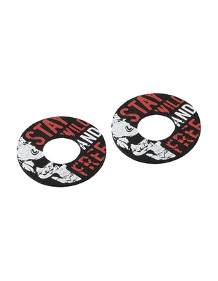 ΧΕΡΟΥΛΙΑ MOTO DONUT OFF-ROAD ΓΚΡΙ/ΚΟΚΚΙΝΑ 22MM+25MM 12CM 2ΤΕΜ