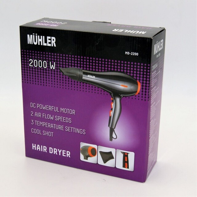 ΕΠΑΓΓΕΛΜΑΤΙΚΟ ΣΕΣΟΥΑΡ ΜΑΛΛΙΩΝ MUHLER 2000W CA-MD-2200