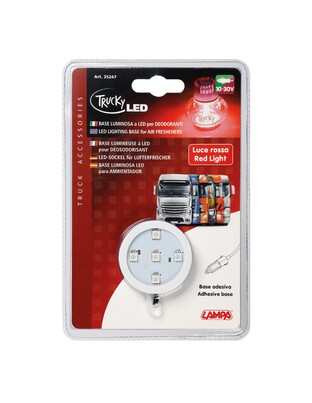 ΒΑΣΗ ΦΩΤΙΖΟΜΕΝΗ ΑΡΩΜΑΤΙΚΟΥ TRUCKY 12/24V - ΚΟΚΚΙΝΟ (ΦΙΣ ΑΝΑΠΤΗΡΑ/ΚΑΛΩΔΙΟ 150 cm)