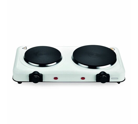 THERMOMAX ΕΠΙΤΡΑΠΕΖΙΑ ΕΣΤΙΑ ΕΜΑΓΙΕ ΔΙΠΛΗ 1000+1500W 155+185mm ΛΕΥΚΗ TX122