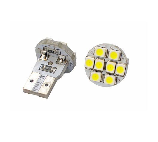 Λαμπά W5W 8xSMD 3528 12V Λευκή 2τεμ