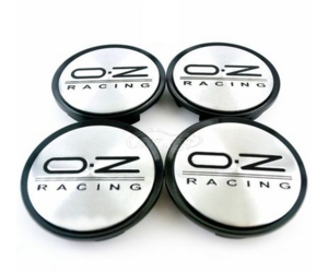 Τάπες για κέντρο ζάντας ασημί/μαύρο - OZ RACING