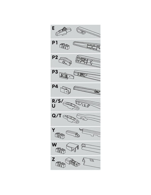 ΥΑΛΟΚΑΘΑΡΙΣΤΗΡΑΣ ΠΙΣΩ ONE FIT FLAT 25cm (10") 1ΤΕΜ. ΜΕ 10 ΑΝΤΑΠΤΟΡΕΣ (VW GROUP)