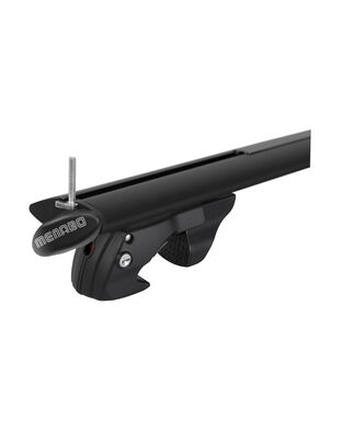 MENABO ΜΠΑΡΕΣ ΟΡΟΦΗΣ ΑΛΟΥΜΙΝΙΟΥ FENDER 118 cm ΣΕ ΜΑΥΡΟ ΧΡΩΜΑ ΓΙΑ Toyota Etios Cross 5 doors 2014> ΜΕ RAISED RAILS - 2 ΤΕΜ. (14660/MB)