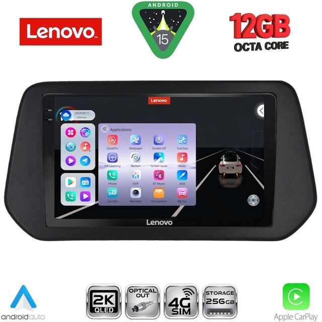 LENOVO SSZ 12690_CPA (9inc) MULTIMEDIA TABLET for SUZUKI SWIFT mod. 2024-2027 - SΧ4 S-CROSS mod. 2021-2027