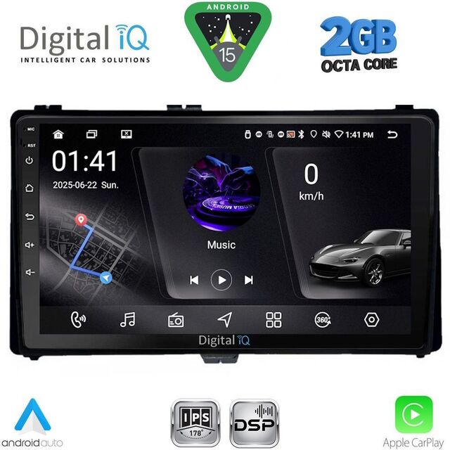 DIGITAL IQ RSF 4703A_CPA (9inc) MULTIMEDIA TABLET for TOYOTA AURIS mod. 2015-2021 – AYGO X mod. 2022-2026 – COROLLA mod. 2017-2019
