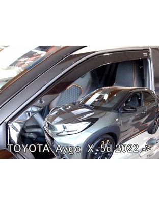 ΑΝΕΜΟΘΡΑΥΣΤΕΣ ΓΙΑ TOYOTA AYGO X 5D 2022+ ? ΖΕΥΓΑΡΙ ΑΠΟ ΕΥΚΑΜΠΤΟ ΦΙΜΕ ΠΛΑΣΤΙΚΟ HEKO - 2 ΤΕΜ.