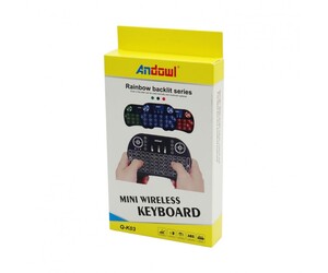 MINI ΑΣΥΡΜΑΤΟ ΠΛΗΚΤΡΟΛΟΓΙΟ ΤΡΙΧΡΩΜΟ ANDOWL AN-Q-K03