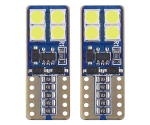 Amio – Λαμπάκια LED T10 W5W 12/24V 2W 5600K 8xSMD 2835 CANBUS Καρφωτά για Ισχυρό Λευκό Φωτισμό χωρίς Σφάλματα – Σετ 2 Τεμ. (01635/AM)