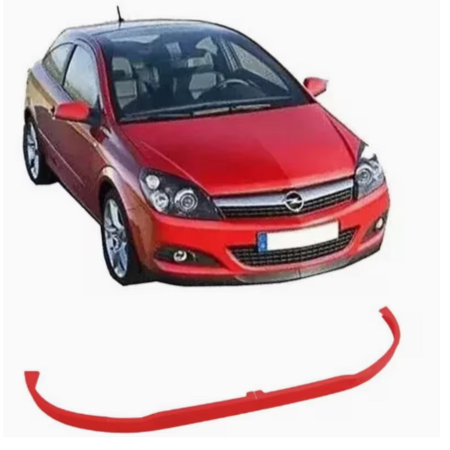 Lip spoiler κόκκινο πλαστικό universal