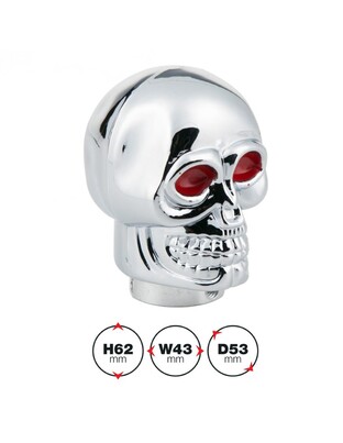 ΠΟΜΟΛΟ ΤΑΧΥΤΗΤΩΝ SKELETOR ΝΕΚΡΟΚΕΦΑΛΗ 62 Χ 43 mm / Φ 53 mm (ΧΡΩΜΙΟ)