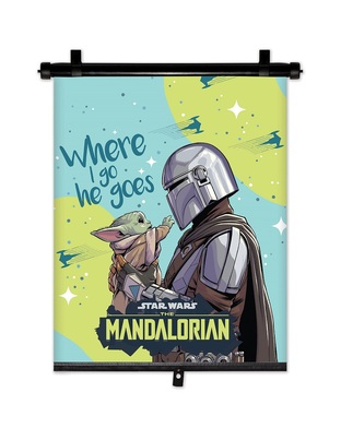 Amio - ΚΟΥΡΤΙΝΑΚΙ ΗΛΙΟΠΡΟΣΤΑΣΙΑΣ ΣΕ ΡΟΛΟ THE MANDALORIAN 36x45cm ΓΙΑ ΠΛΑΙΝΟ ΤΖΑΜΙ/ΠΙΣΩ ΠΑΡΜΠΡΙΖ - 1 Τεμ. (S59383/AM)