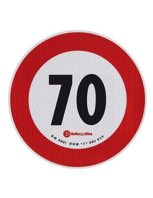 ΣΗΜΑ ΤΑΧΥΤΗΤΑΣ ΧΙΛΙΟΜΕΤΡΩΝ 70km/h ΑΥΤΟΚΟΛΛΗΤΟ 20CM ΔΙΑΜΕΤΡΟ