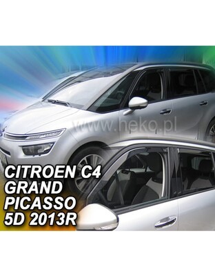 ΑΝΕΜΟΘΡΑΥΣΤΕΣ ΓΙΑ CITROEN C4 GRAND PICASSO SPACE TOURER MK2 5D 2013+ ΣΕΤ ΑΥΤΟΚΙΝΗΤΟΥ ΑΠΟ ΕΥΚΑΜΠΤΟ ΦΙΜΕ ΠΛΑΣΤΙΚΟ HEKO - 4 ΤΕΜ.