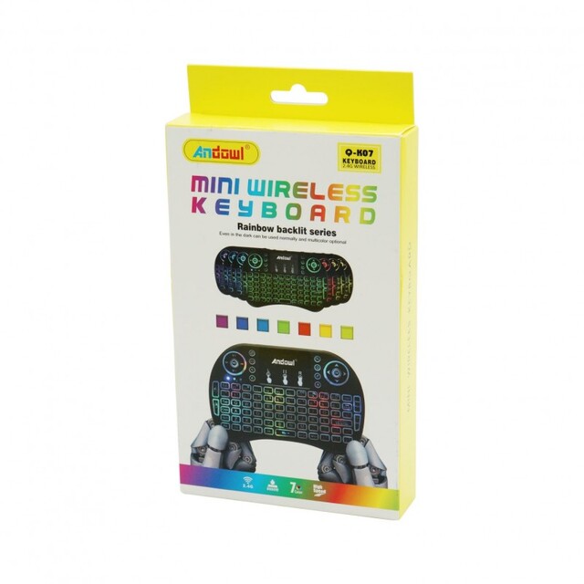 RGB MINI ΑΣΥΡΜΑΤΟ ΠΛΗΚΤΡΟΛΟΓΙΟ ANDOWL AN-Q-K07