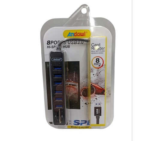 USB 3.0 HUB 8 ΘΥΡΩΝ ANDOWL Q-HU300