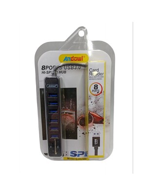 USB 3.0 HUB 8 ΘΥΡΩΝ ANDOWL Q-HU300