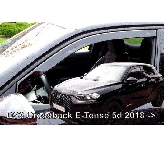 ΑΝΕΜΟΘΡΑΥΣΤΕΣ ΓΙΑ DS3 CROSSBACK E-TENSE 5D 2018-2021  ΖΕΥΓΑΡΙ ΑΠΟ ΕΥΚΑΜΠΤΟ ΦΙΜΕ ΠΛΑΣΤΙΚΟ HEKO - 2 ΤΕΜ.