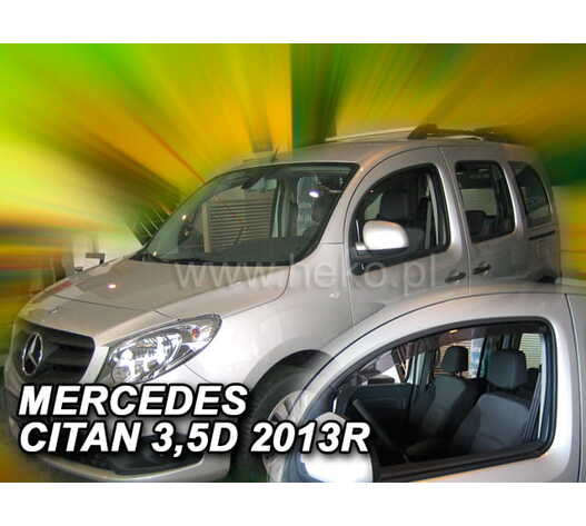 ΑΝΕΜΟΘΡΑΥΣΤΕΣ ΓΙΑ MERCEDES W415 CITAN 3/5D 2012+ ΖΕΥΓΑΡΙ ΑΠΟ ΕΥΚΑΜΠΤΟ ΦΙΜΕ ΠΛΑΣΤΙΚΟ HEKO - 2 ΤΕΜ.