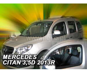 ΑΝΕΜΟΘΡΑΥΣΤΕΣ ΓΙΑ MERCEDES W415 CITAN 3/5D 2012+ ΖΕΥΓΑΡΙ ΑΠΟ ΕΥΚΑΜΠΤΟ ΦΙΜΕ ΠΛΑΣΤΙΚΟ HEKO - 2 ΤΕΜ.