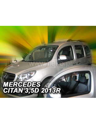 ΑΝΕΜΟΘΡΑΥΣΤΕΣ ΓΙΑ MERCEDES W415 CITAN 3/5D 2012+ ΖΕΥΓΑΡΙ ΑΠΟ ΕΥΚΑΜΠΤΟ ΦΙΜΕ ΠΛΑΣΤΙΚΟ HEKO - 2 ΤΕΜ.