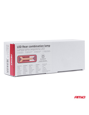 Amio - ΦΑΝΑΡΙ ΤΡΕΙΛΕΡ / ΦΟΡΤΗΓΟΥ ΠΙΣΩ 10-30V DYNAMIC LED 5 ΧΡΗΣΕΩΝ ΑΡΙΣΤΕΡΟ 305x140x35 mm RCL-09-L - 1 ΤΕΜ. (03575/AM)