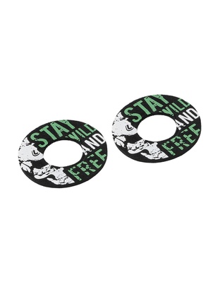 ΧΕΡΟΥΛΙΑ MOTO DONUT OFF-ROAD ΓΚΡΙ/ΠΡΑΣΙΝΟ 22MM+25MM 12CM 2ΤΕΜ