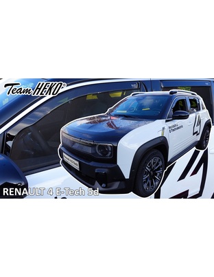 Heko - Ανεμοθραύστες για Renault 4 E-Tech Electric 5 Doors 2025+ ΣΕΤ ΑΝΕΜΟΘΡΑΥΣΤΕΣ (4ΤΕΜ) Σετ Αυτοκινήτου Απο Εύκαμπτο Φιμέ Πλαστικό - 4 τεμ. (ΑΝΕΜ.SET27038)