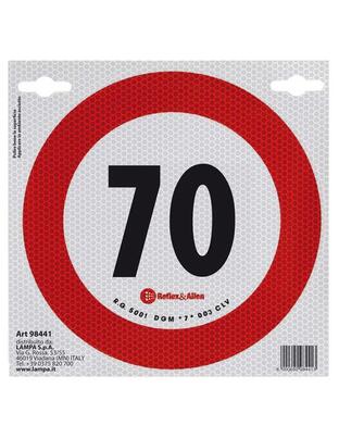 ΣΗΜΑ ΤΑΧΥΤΗΤΑΣ ΧΙΛΙΟΜΕΤΡΩΝ 70km/h ΑΥΤΟΚΟΛΛΗΤΟ 20CM ΔΙΑΜΕΤΡΟ