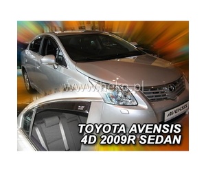 ΑΝΕΜΟΘΡΑΥΣΤΕΣ ΓΙΑ TOYOTA AVENSIS 4D SEDAN 2009+ ΣΕΤ ΑΥΤΟΚΙΝΗΤΟΥ ΑΠΟ ΕΥΚΑΜΠΤΟ ΦΙΜΕ ΠΛΑΣΤΙΚΟ HEKO - 4 ΤΕΜ.
