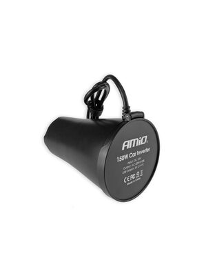Amio - INVERTER ΠΟΤΗΡΟΘΗΚΗΣ 12>230V max150W-peak300W ΜΕ 2 USB 4800mA ΚΑΙ ΑΝΤΑΠΤΟΡΑ ΑΝΑΠΤΗΡΑ 12V - 1 τεμ. (02469/AM)
